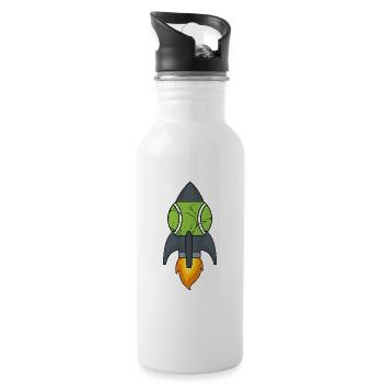 Padel Padel Tennis Padel Fashion PADEL TENNIS ROCKET - Water bottle with straw - white - Right