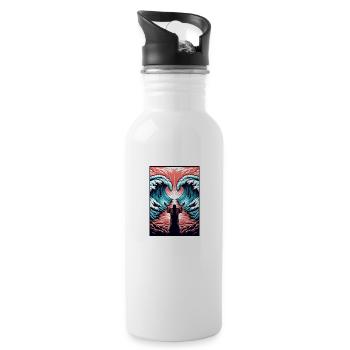 Moses divides the sea. - Water bottle with straw - white - Right