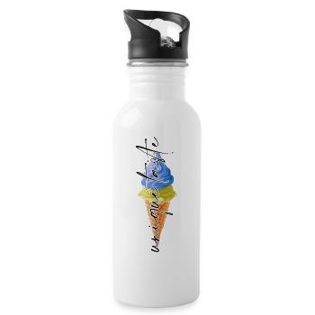 ukraine slava ukraini ukrainian - Water bottle with straw - white - Right