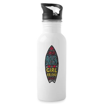 My Best Girlfriend Ever - Water bottle with straw - white - Right
