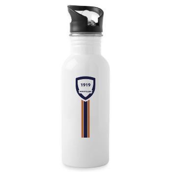 Montpellier Fussballverein - Trinkflasche mit integriertem Trinkhalm - Weiß - Rechts