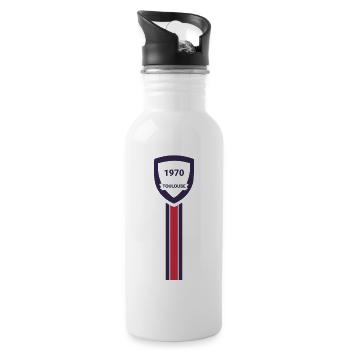 Fußballverein Toulouse - Trinkflasche mit integriertem Trinkhalm - Weiß - Rechts