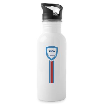Strasbourg football club - Water bottle with straw - white - Right