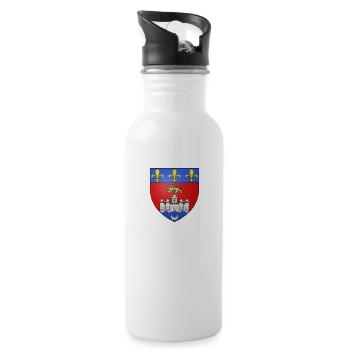 Blason Bordeaux - Gourde avec paille intégrée - blanc - Droite