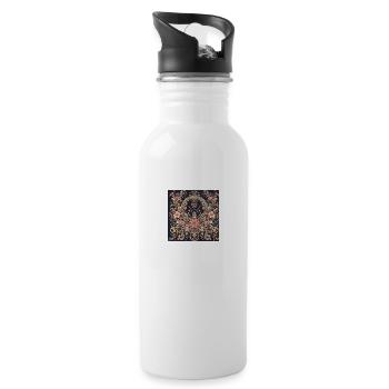 Mandala Vision - Trinkflasche mit integriertem Trinkhalm - Weiß - Rechts