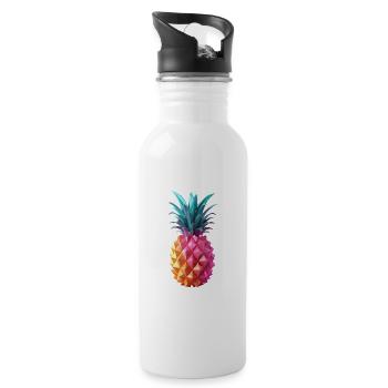 Pineapple - Water bottle with straw - white - Right