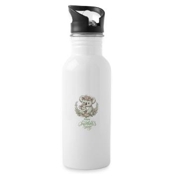 Koala Lover Hug Floral Mum Happy Mother's Day - Trinkflasche mit integriertem Trinkhalm - Weiß - Rechts