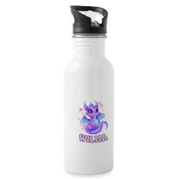 Wilma - Nom - Dragon - Gourde avec paille intégrée - blanc - Droite