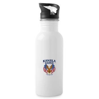 Kamala 2024 - Kamala Harris 2024 For President - Water bottle with straw - white - Right