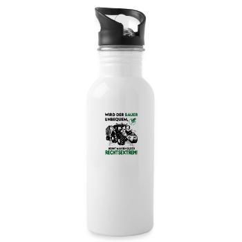 Bauern Proteste Demostration Politik Rechtsextrem - Trinkflasche mit integriertem Trinkhalm - Weiß - Rechts