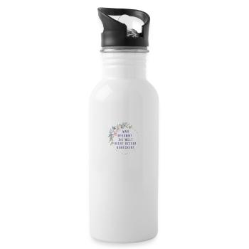 You can't get the world to complain any better - Water bottle with straw - white - Right