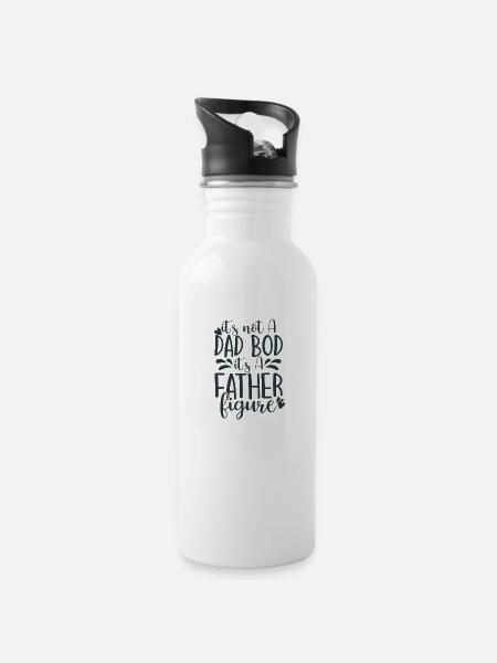 ce n’est pas un corps de papa, c’est une figure paternelle - Gourde avec paille intégrée - blanc