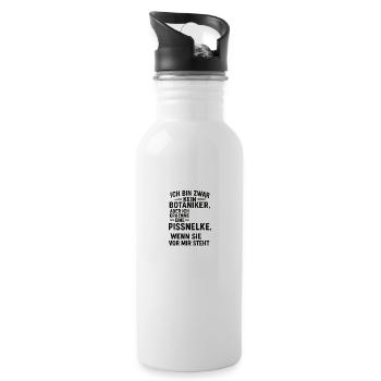 I'm not a botanist, but I know one. - Water bottle with straw - white - Right