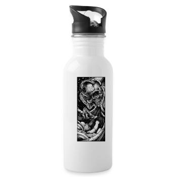 End and Beginning of the Circle - Water bottle with straw - white - Right