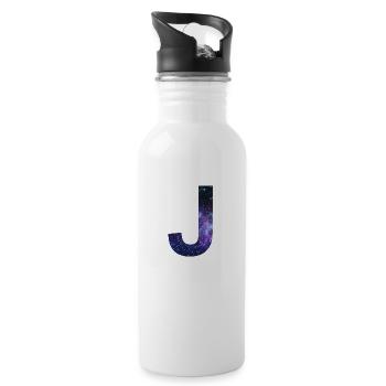 Galaxy J lettre Space Stars Idée cadeau - Gourde avec paille intégrée - blanc - Droite