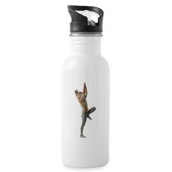 Fuchs - Trinkflasche mit integriertem Trinkhalm - Weiß - Rechts