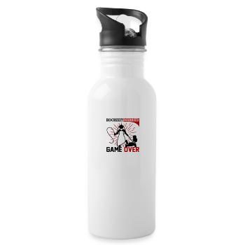 Hochzeit Married Game Over Peitsche Mann kniet - Trinkflasche mit integriertem Trinkhalm - Weiß - Rechts