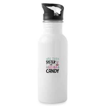 Will Trade Sister For Easter Candy - Water bottle with straw - white - Right