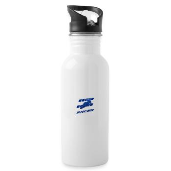 Blue Racer - Water bottle with straw - white - Right