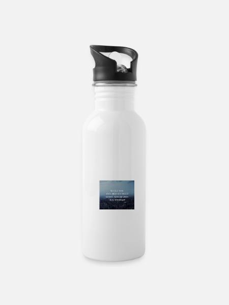 Ich will nur - Philipp Poisel - Trinkflasche mit integriertem Trinkhalm - Weiß