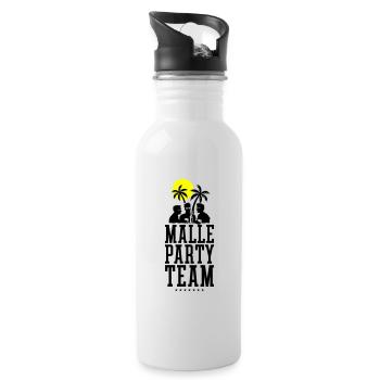 Malle Party Team Holidays Mallorca - Water bottle with straw - white - Right