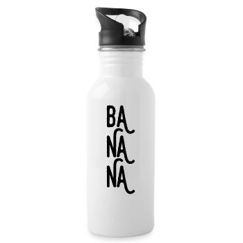 Bananen - Trinkflasche mit integriertem Trinkhalm - Weiß - Rechts