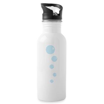 Bubbles perles d’eau - Gourde avec paille intégrée - blanc - Droite