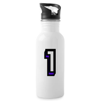 1. 1 JAHR. 1. JUBILÄUM. GEBURTSTAG 1 JAHR - Trinkflasche mit integriertem Trinkhalm - Weiß - Rechts