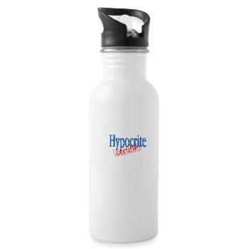 Hypocrite certifié - Gourde avec paille intégrée - blanc - Droite