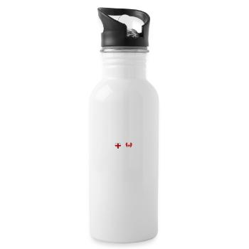 England and Canada Canadian Flag Flags - Water bottle with straw - white - Right