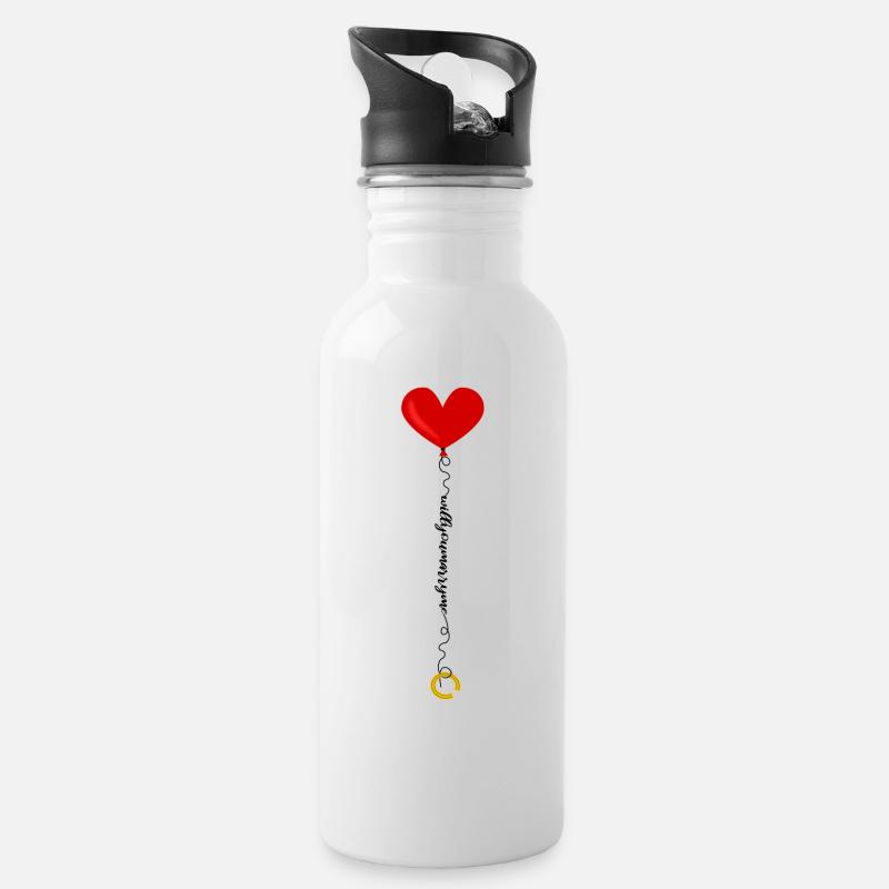 cool en mariage en mariage cadeau de mariage - Gourde avec paille intégrée - blanc