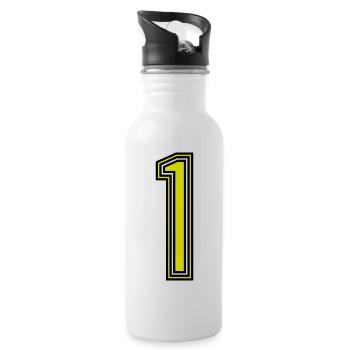 1 - Water bottle with straw - white - Right