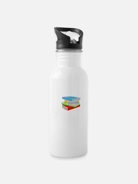 My Class Is Lit - Trinkflasche mit integriertem Trinkhalm - Weiß