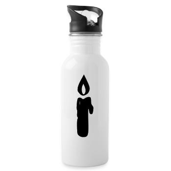 Candle - Water bottle with straw - white - Right