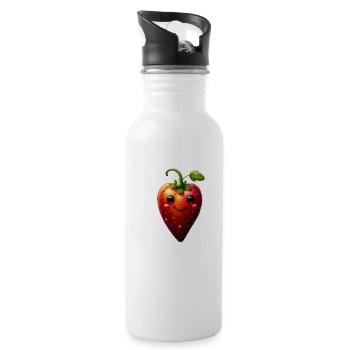 Chili - Water bottle with straw - white - Right