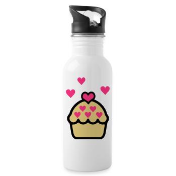 cupcake - Gourde avec paille intégrée - blanc - Droite