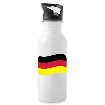 Allemagne Drapeau Nation allemande - Gourde avec paille intégrée - blanc - Droite