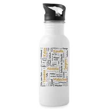 Ruhrpott - Trinkflasche mit integriertem Trinkhalm - Weiß - Rechts