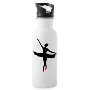 Danseuse de ballet - Gourde avec paille intégrée - blanc - Droite
