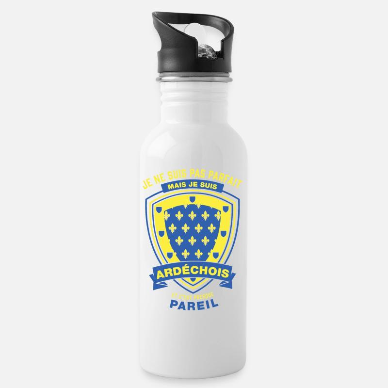 Ardéchois Parfait - Gourde avec paille intégrée - blanc