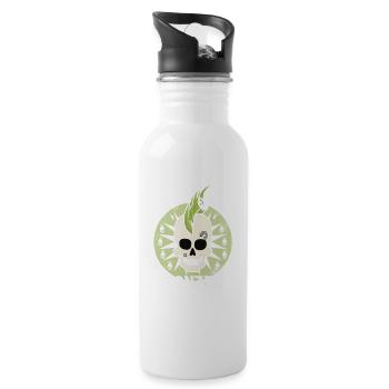 PUNK - Arsch kriechen - Trinkflasche mit integriertem Trinkhalm - Weiß - Rechts