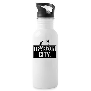 Trabzon City Türkei Türkiye - Trinkflasche mit integriertem Trinkhalm - Weiß - Rechts