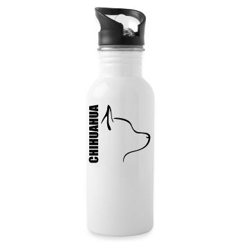 CHIHUAHUA PROFIL - Trinkflasche mit integriertem Trinkhalm - Weiß - Rechts