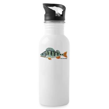 Perchoir - Perca fluviatilis - Gourde avec paille intégrée - blanc - Droite