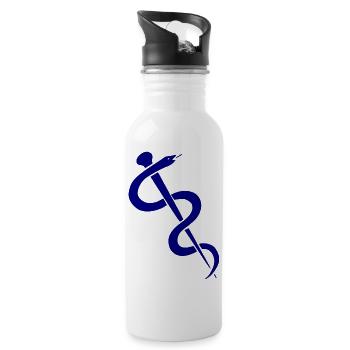 doc93 - Trinkflasche mit integriertem Trinkhalm - Weiß - Rechts