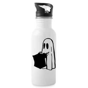 Halloween - Trinkflasche mit integriertem Trinkhalm - Weiß - Rechts