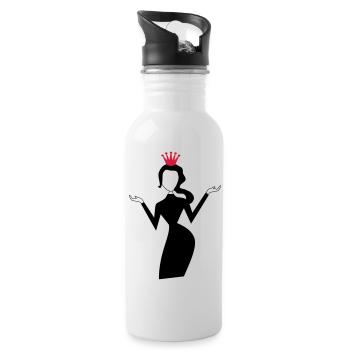 Top model - Water bottle with straw - white - Right