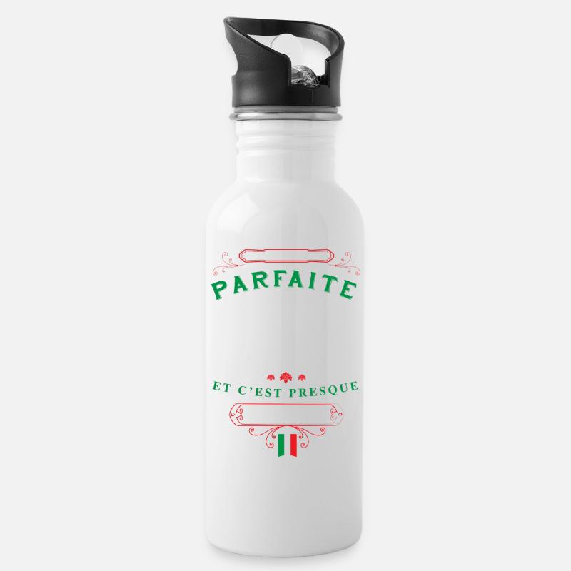 Italienne Parfaite - Gourde avec paille intégrée - blanc