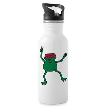 funky_frog - Gourde avec paille intégrée - blanc - Droite