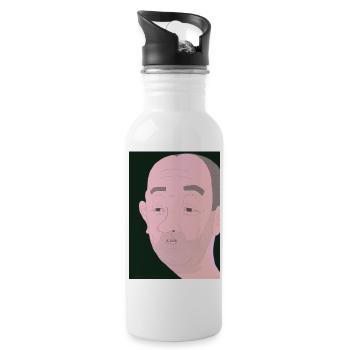 Fld.) Gesicht Face Fratz - Trinkflasche mit integriertem Trinkhalm - Weiß - Rechts